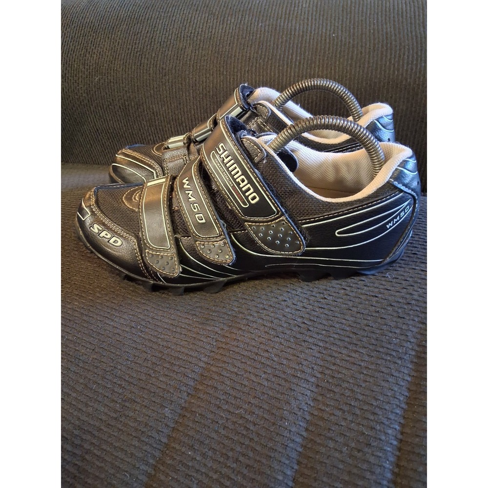 Shimano Cycling Shoes Womens 8.5 Black WM50 SPD Mountain Bike SM-SH51 Cleats‎